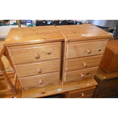 213 - 2 pine bedside tables