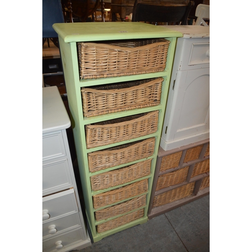 242 - chest of wicker drawers