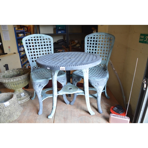 248 - garden table & chairs