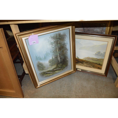 274 - qty of framed pictures