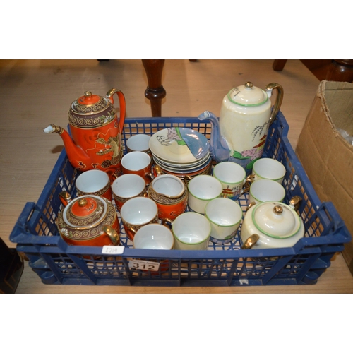 312 - 2 oriental tea sets