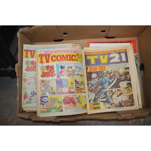 371 - box of vintage comics