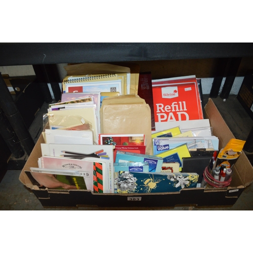 383 - box of stationery items