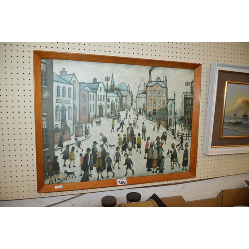 386 - framed Lowry print