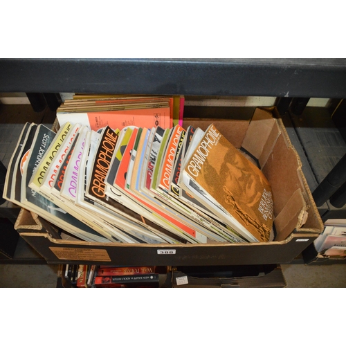 388 - box of gramophone magazines