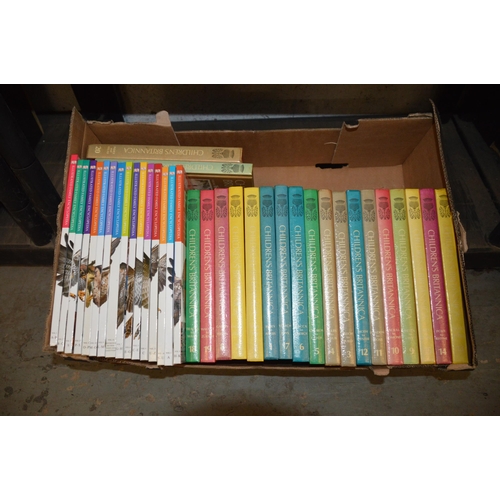 394 - box of childrens encyclopedias