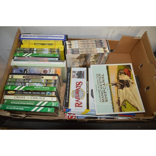 406 - box of railway dvds