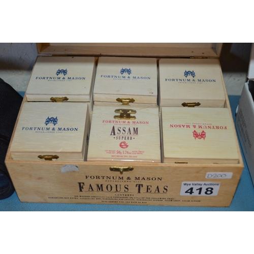 418 - qty of fortnum & mason tea boxes