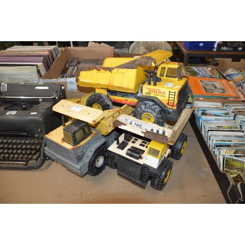 168 - 3  toy dumper trucks