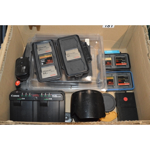 181 - box of camera equipment