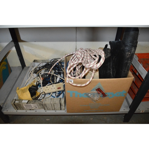 30 - 2 boxes of cables, rope etc.