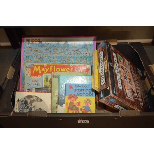 box of puzzles & books
