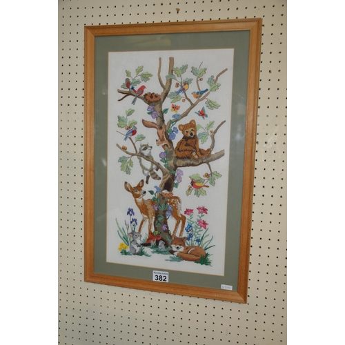 382 - framed embroidery