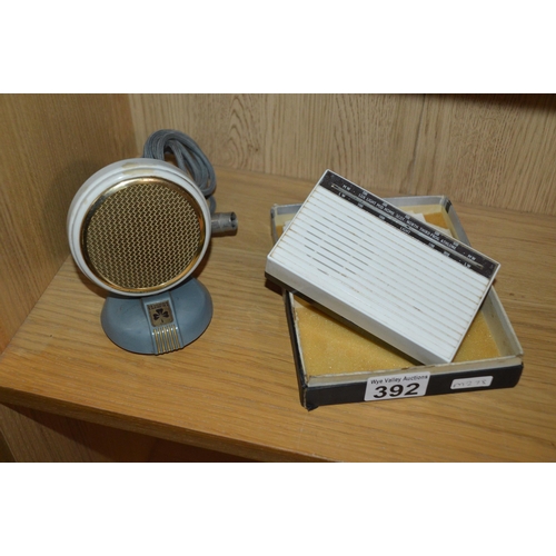 392 - vintage grundig microphone & radio