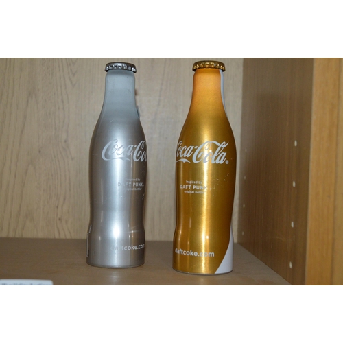 400 - 2 collectable daft punk coca cola bottles