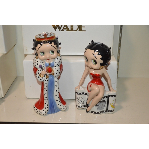 408 - 2 collectable betty boop figurines, by wade