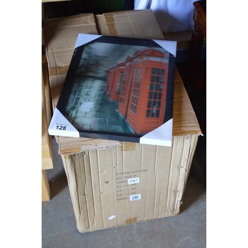 128 - box full of 3d framed pictures