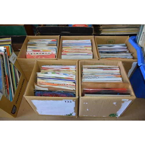 133 - 5 boxes of 45rpm records