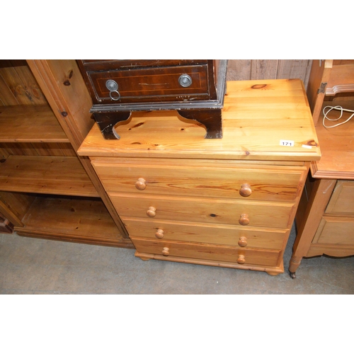 171 - pine chest of drawers