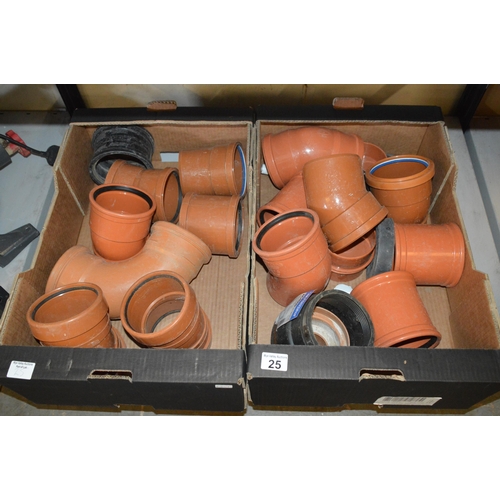 25 - 2 boxes of drain fittings