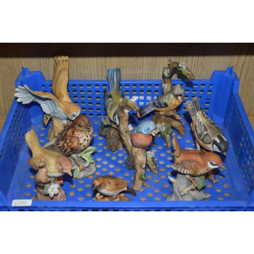 367 - crate of bird figurines