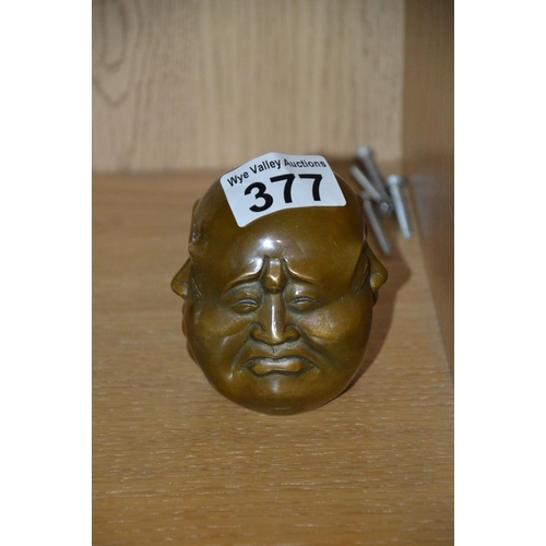 377 - 4-sided buddha head sculpture
