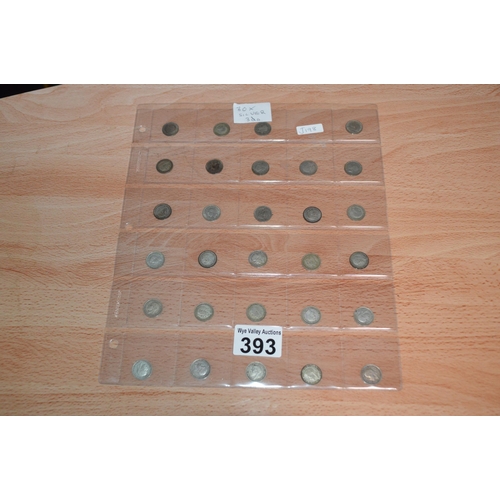 393 - 30 silver 3d coins