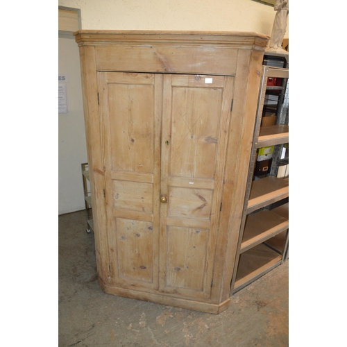 290 - pine corner cupboard