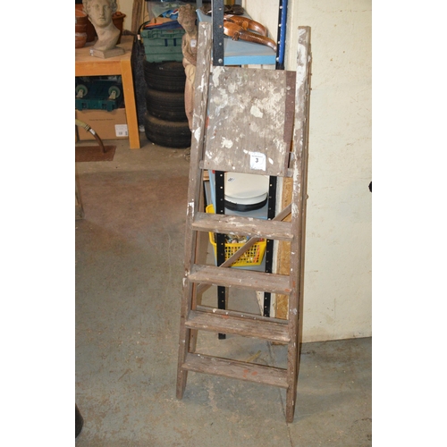 3 - wooden step ladder