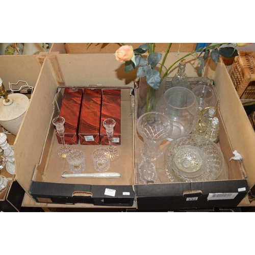 330 - 2 boxes of glassware