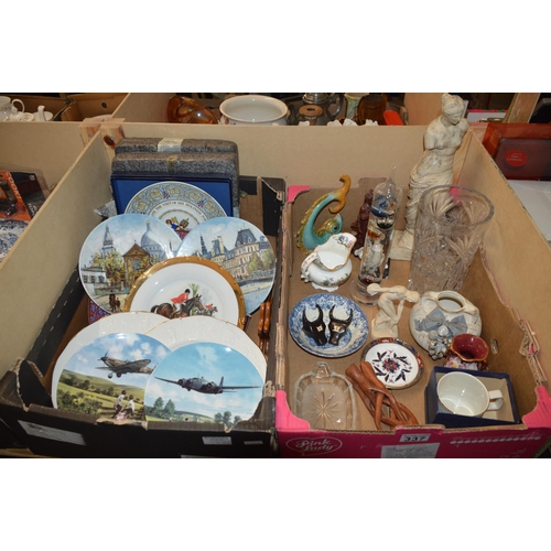 337 - 2 boxes of collectable dishes etc.