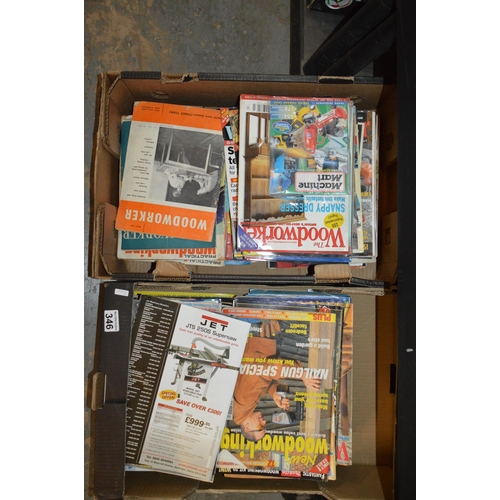 346 - 2 boxes of woodwork magazines