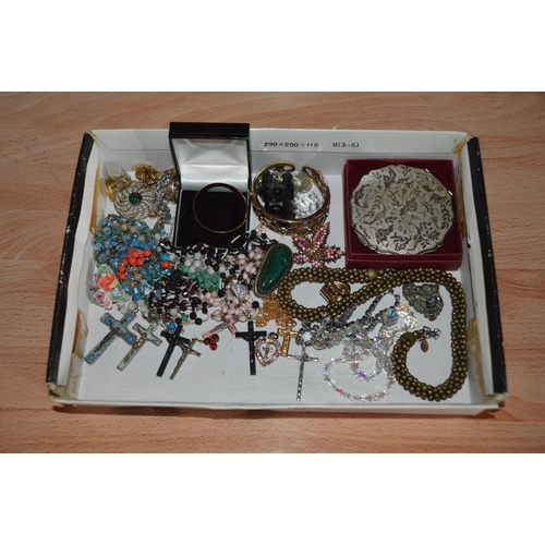 406 - tray of jewellery