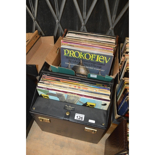 126 - 3 boxes of records