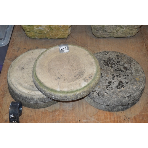 215 - 5 concrete stepping stones