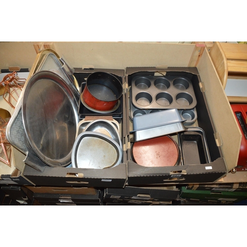 297 - 2 boxes of baking trays etc.