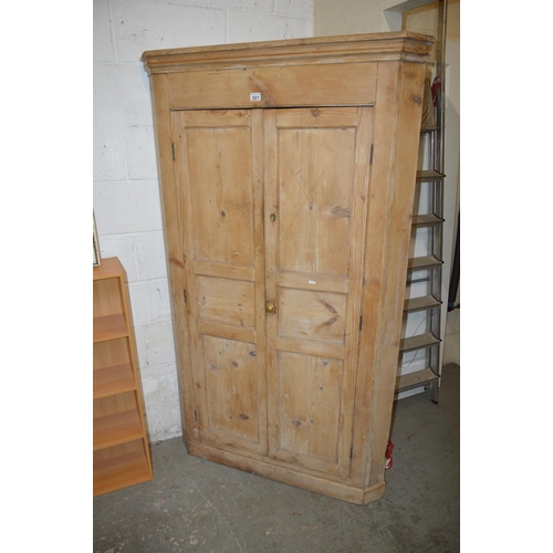 301 - pine corner cupboard