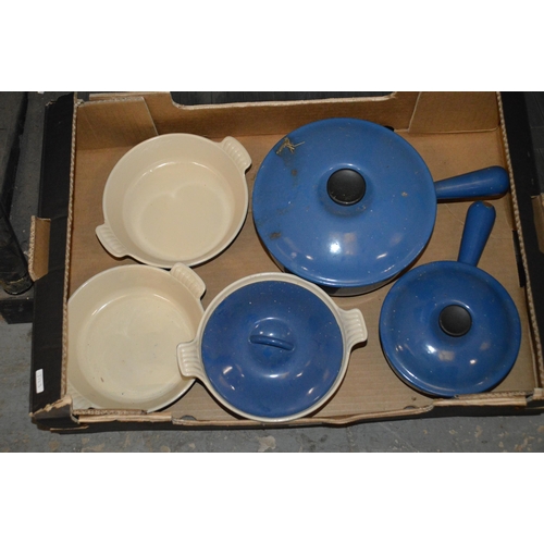 336 - box of le creuset cooking items