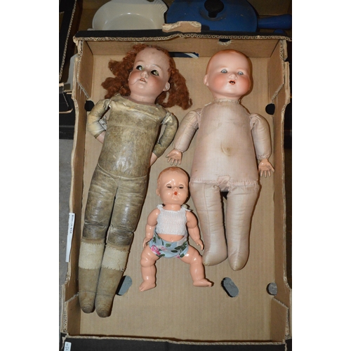 337 - box of vintage dolls