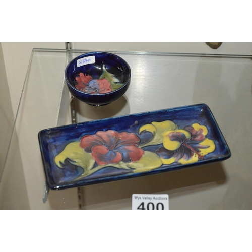 400 - moorcroft dish and bowl