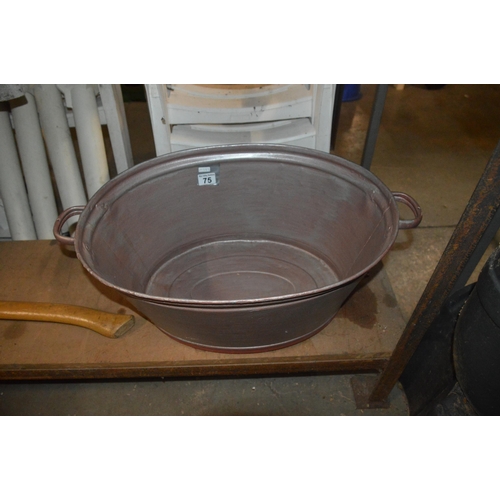 75 - metal wash tub