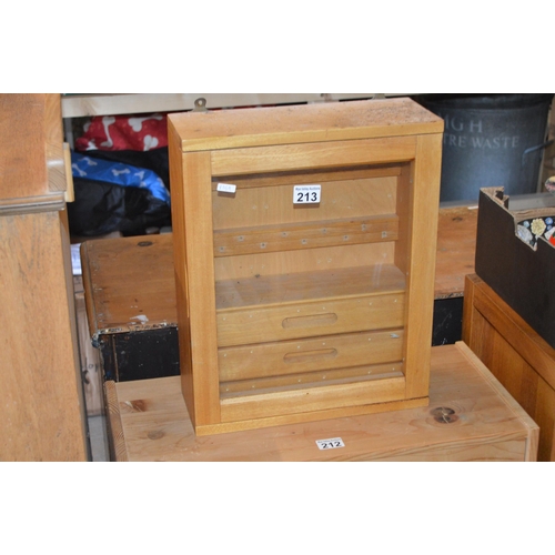 213 - small collectors cabinet