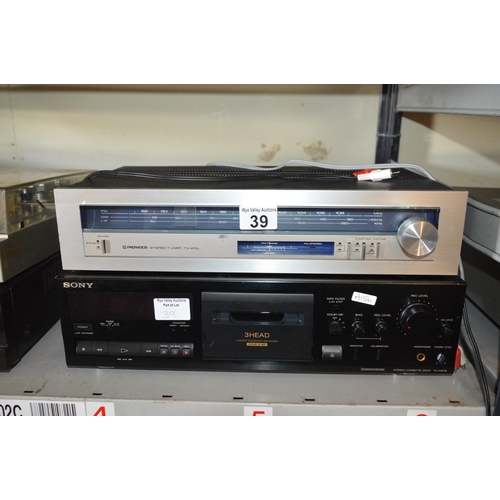 39 - pioneer tuner & sony cassette deck