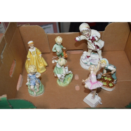 440 - box of royal worcester figures