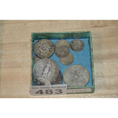 483 - tray of collectable silver coins