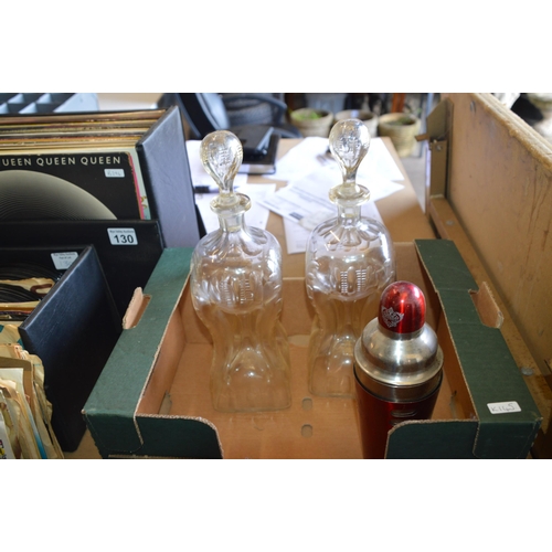 131 - 2 decanters & mixer