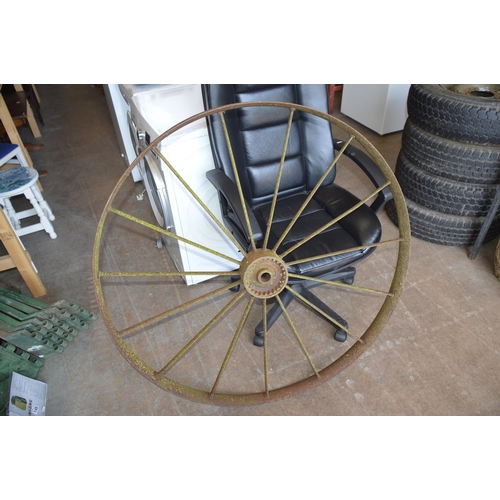 143 - iron cart wheel