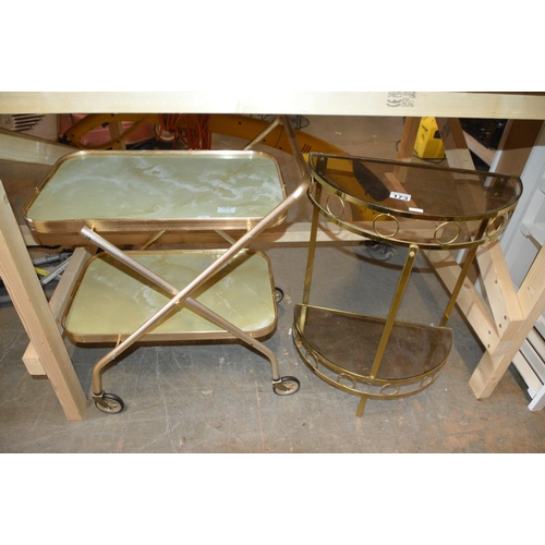 173 - food trolley & side table