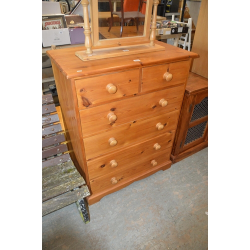 201 - pine chest of drawers