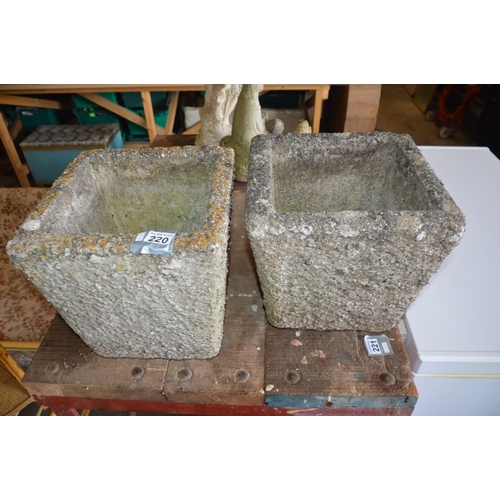 220 - 2 concrete planters